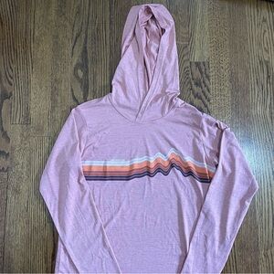 Patagonia Peachy Pink Hooded Long Sleeved Tee Size XS